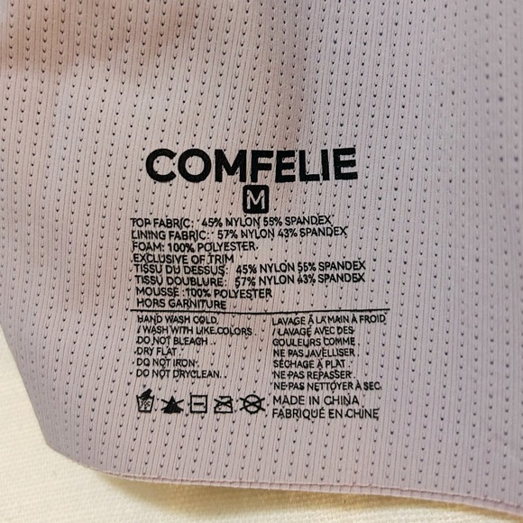 NWT COMFELIE Airlite Breathable Spaghetti Bra with Vertical Stripes - Picture 11 of 15